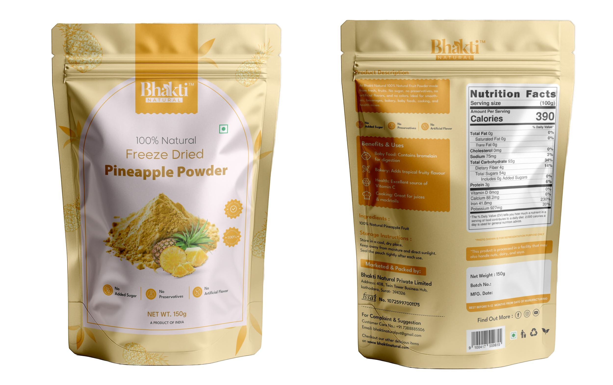 Freeze Dried Pineapple Powder