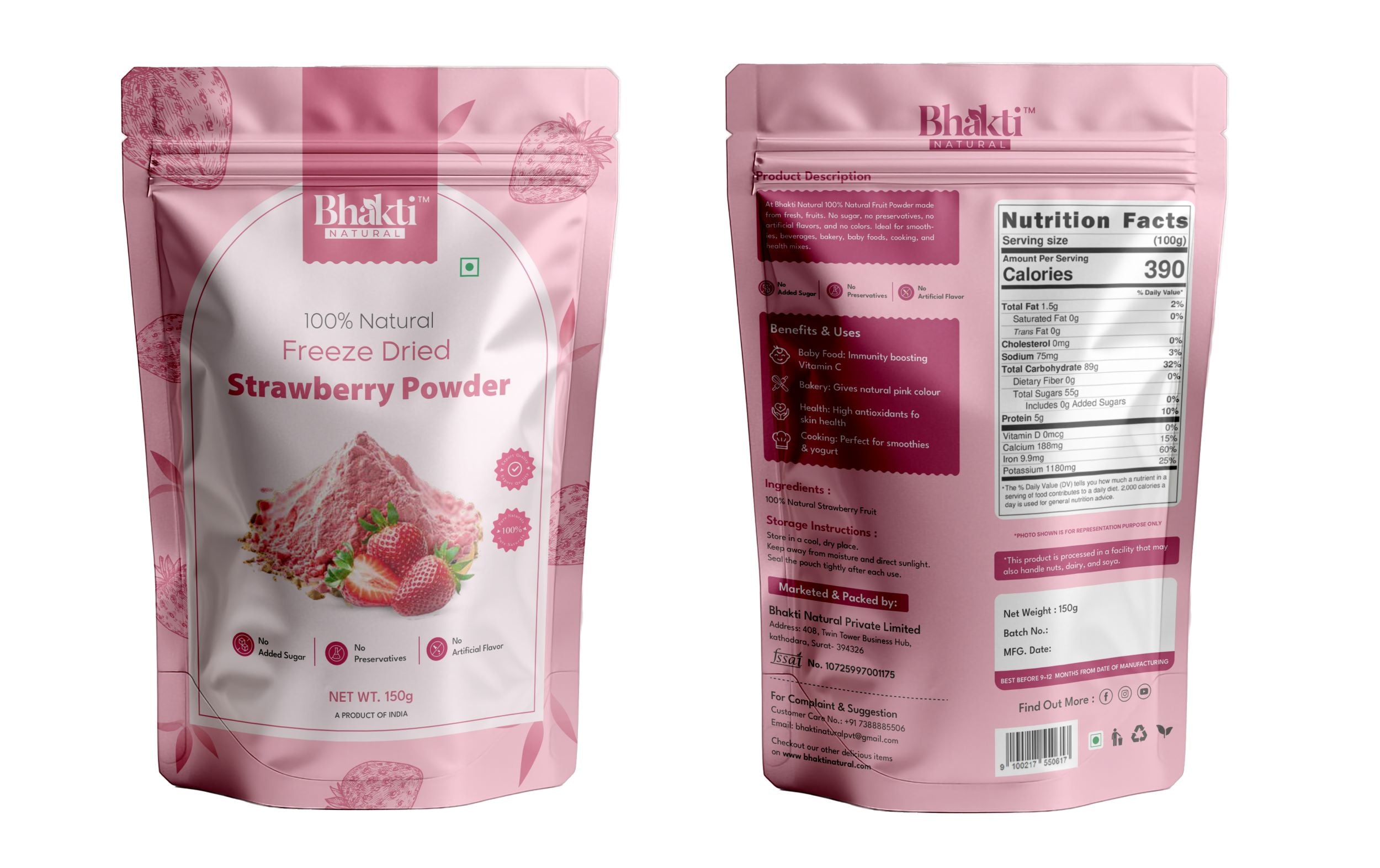Freeze Dried Strawberry Powder