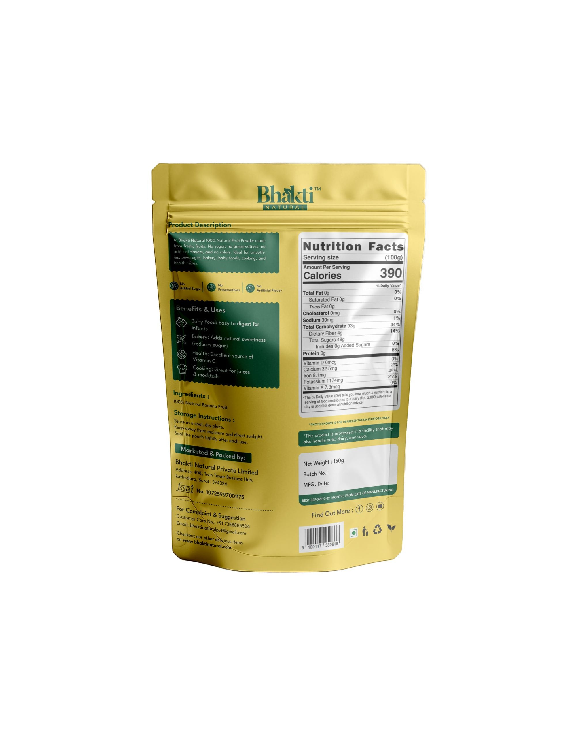 Freeze Dried Banana Powder